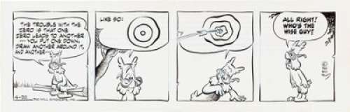 Walt Kelly Pogo Daily Comic Strip Original  Art dated 4-28-65 (Hall Syndicate, 1965).... | Heritage