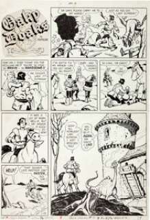 Ralph Briggs Fuller Oaky Doaks Sunday Comic Strip Original Art (Associated Press, c | Heritage