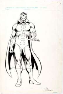Dick Giordano and Joe Rubinstein Official Handbook of the Marvel Universe #4 (D-G) Graviton Illustration - | Heritage