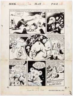 Al Walker Planet Comics #22 Story Page 6 Original Art (Fiction House, 1943). The last page of this Norge Benson - | Heritage