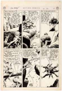 Dan Barry Action Comics #151 Story Page 9 Vigilante Original Art (DC, 1950). Vigilante is a "singing -