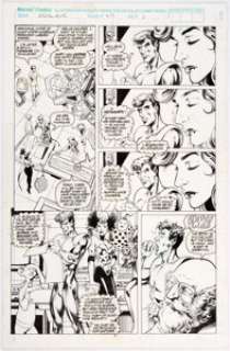Alan Davis and Mark Farmer Excalibur #65 Page 3 Original Art (Marvel, 1993). Nightcrawler suspects Kitty Pryde - | Heritage