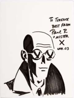 Paul Rivoche Mr. X Illustration Original Art (2003). Mr. X, the secret architect of Radiant City, as -