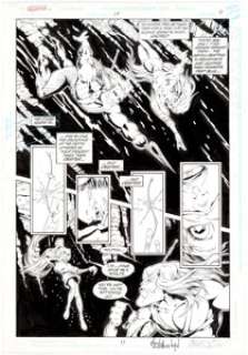 Martin Egelund and Howard M. Shum Aquaman #29 Page 11 Original Art (DC, 1997). Aquaman and Dolphin attempt to -