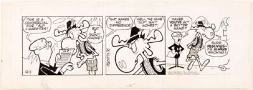Al Kilgore Bullwinkle Daily Comic Strip Original Art dated 12-1-62 (McClure Newspaper Syndicate, 1962). - | Heritage