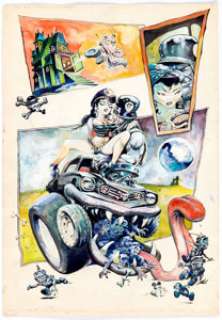 Steve Mannion Hot-Rod Fantasy Original Art (1998). Fans of Ed "Big Daddy" Roth’s hot-rod cartoons - | Heritage