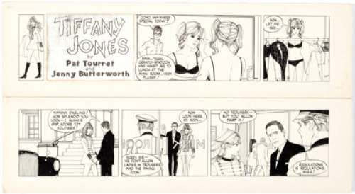 Pat Tourret Tiffany Jones Sunday Comic Strip Original Art (Publishers Syndicate, c. 1970s). Glamour and - | Heritage