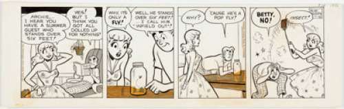 Bob Montana Archie Daily Comic Strip Original Art dated 7-18-56 (King Features Syndicate, 1956).... | Heritage