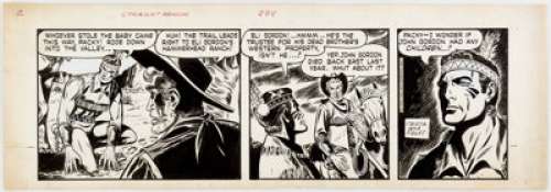 Joe Certa and John Belfi Straight Arrow Daily Comic Strip Original Art dated 2-9-51 (Bell Syndicate, 1951)....