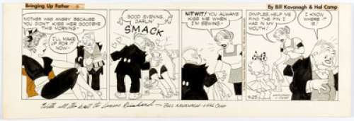 Hal "Camp" Campagna Bringing Up Father Daily Comic Strip Original Art dated 9-25-67 (King Features, 1967).... | Heritage