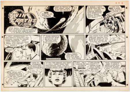 Al McWilliams Twin Earths Sunday Comic Strip Original Art dated 3-4-56 (United Feature Syndicate, 1956).... | Heritage