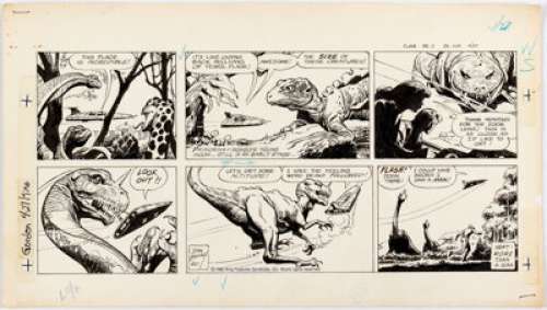 Dan Barry and Bob Fujitani Flash Gordon Sunday Comic Strip Original Art dated 4-27-86 (King Features, 1986).... | Heritage