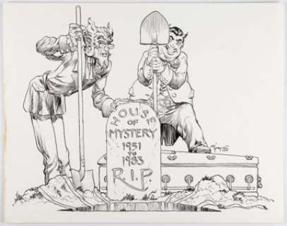 Michael Kaluta - House of Mystery R.I.P. Tombstone Illustration Cain and Abel Original Art (DC, 2000).... | Heritage