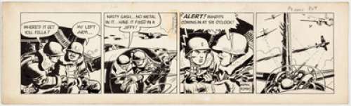 Frank Robbins Scorchy Smith Daily Comic Strip Original Art dated 2-24-44 (AP Features, 1944).... | Heritage