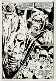 Howard Purcell and Dan Adkins The Silver Surfer #7 "Watcher" Backup Story Page 7 Original Art (Marvel Comics, 1969...