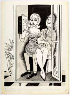 Dan DeCarlo Comedy #69 (January-1963) Single Panel Gag Illustration Original Art (Timely Features/Humorama, 1963).... | Heritage