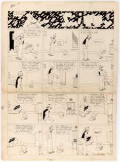 Walter Berndt Smitty Sunday Comic Strip Original Art dated 12-14-30 (The Chicago Tribune, 1930)....