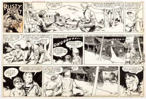 Frank Godwin Rusty Riley Sunday Comic Strip Original Art dated 9-21-58 (King Features Syndicate, 1958).... | Heritage