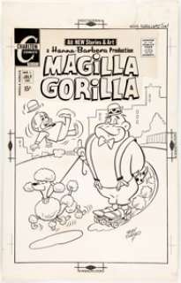Ray Dirgo Magilla Gorilla #5 Cover Original Art (Charlton, 1971)....
