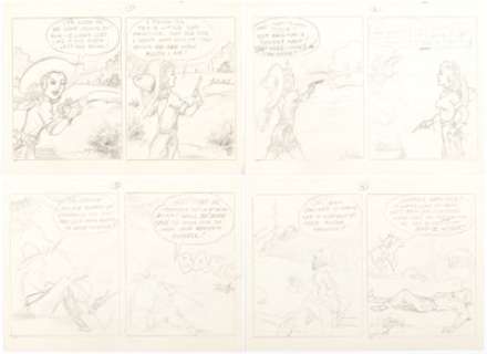 Edgar Church - Western Comic Story Panel Illustrations Original Art Group of 22 (c. 1940s).... (Total: 22 Original Art) | Heritage