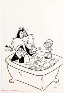  - John Costanza (Attributed) Tweety and Sylvester #76 Cover Original Art(Gold Key/Whitman, 1976)....