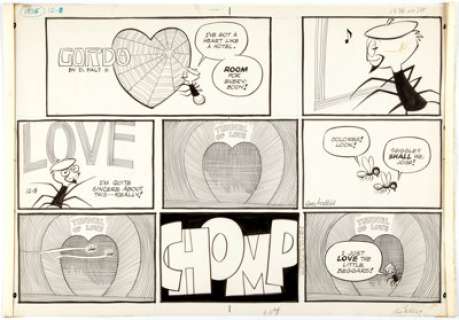  - Gus Arriola Gordo Daily Comic Strip Original Art dated 12-8-68 (United Feature Syndicate, 1968)....