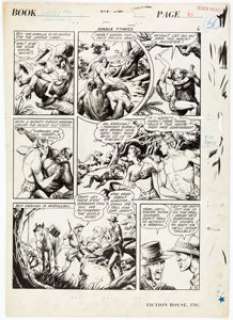 Howard Larsen and Rafael Astarita (attributed) Jungle Comics #46 "KaÃ¤nga, Jungle Lord" Story Page 6 Original Art (...