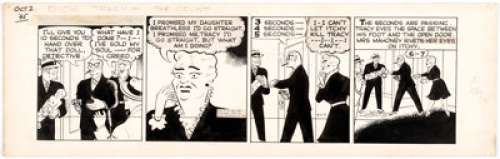 Chester Gould Dick Tracy Daily Comic Strip Original Art dated 10-2-45 (Chicago Tribune Syndicate, 1945). ... | Heritage
