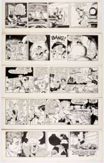 Bob Lubbers Long Sam Daily Comic Strip Original Art Group of 10 (United Feature Syndicate, 1956-62).... (Total: 10 Original Art)