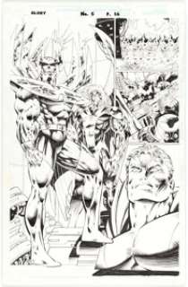 Mike Deodato Jr., Carlos Mota, and Emir Ribeiro Glory #5 Story Page 16 Original Art (Image, 1995)....