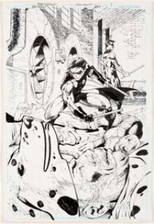 Ryan Benjamin and Saleem Crawford Batman #675 Story Page 1 Original Art (DC Comics, 2008). Nightwing (Dick -