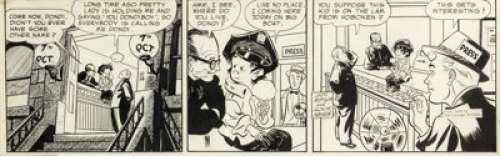 Irwin Hasen Dondi Daily Comic Strip Original Art dated 10-14-55 (Chicago Tribune, 1955). This episode has an ink -