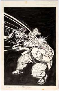 Peter Kuper Daredevil #171 Cover Re-Creation Original Art (1981). The cover that could have been! It‘s odd to call -