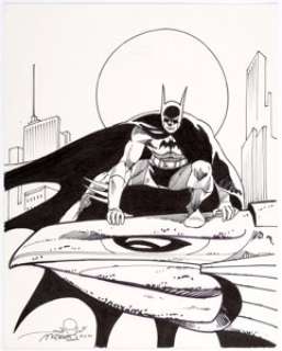 Walt Simonson and Bob McLeod - Batman Specialty Illustration Original Art (1981). Walt Simonson captures the - | Heritage