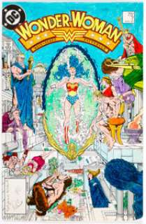 Tatjana Wood Wonder Woman #7 Cover Color Guide (DC Comics, 1987).... | Heritage