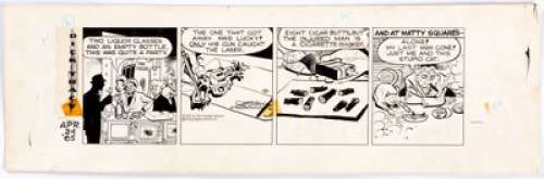 Chester Gould Dick Tracy Daily Comic Strip Original Art dated 4-24-65 (Chicago Tribune, 1965). Matty Square is - | Heritage