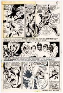 Rich Buckler and Dan Adkins Avengers #101 Story Page 14 Uatu the Watcher Original Art (Marvel, 1972). Uatu the -
