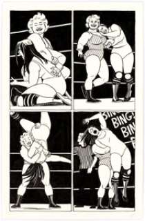 Jaime Hernandez Whoa, Nellie! #1 Story Page 9 Original Art (Fantagraphics, 1996).  Xochitl and Gina are having a - | Heritage