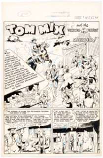 Carl Pfeufer and John Jordan Master Comics #111 Complete 9-page Story "Tom Mix and the Wedding Present - | Heritage