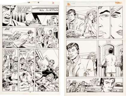 Shea Anton Pensa and Gerry Talaoc Punisher Vol.2 #20 Story Pages 2 and 16 Original Art (Marvel, 1989).... (Total: 2 Original Art)