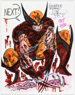 John Byrne and Matt Webb Wolverine Illustration Original Art (Undated). Hunched over the bloody remains of an - | Heritage