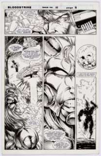 Keith Giffen, Karl Altstaetter, and others - Bloodstrike Story Page Original Art Group of 6 (Image, 1993-1994).