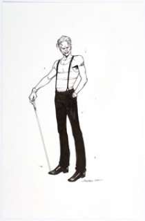 Brent Peeples - The Joker Specialty Illustration Original Art (2019). The Clown Prince of Crim, by DC cover -