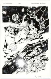 Neil Edwards and Jay Leisten - Action Comics #44 Variant Cover B Original Art Cover (DC, 2015 ).