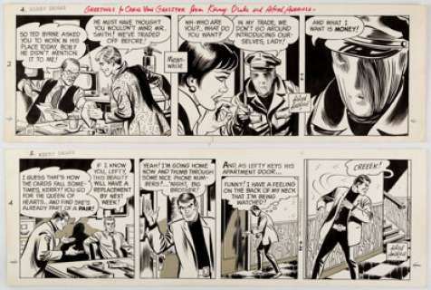 Alfred Andriola | Kerry Drake Daily Comic Strip Original Art Group of 2 (Publishers (Halls) Syndicate, 1969-1973). | Heritage