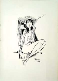 Wijn, Piet | Original art  - Gloria van Goes as pin-up | Catawiki