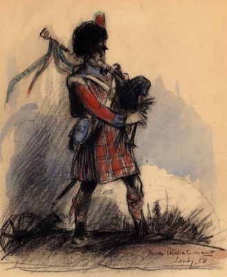 Laudy | Illustration à l’aquarelle et au crayon gras… | AZ auction