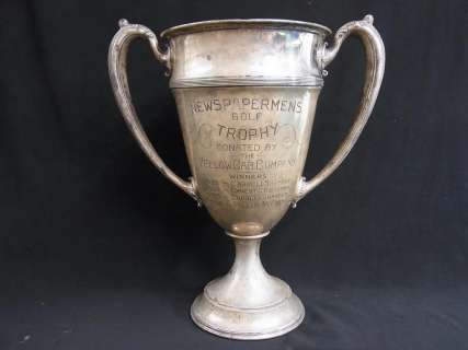 51: HUGE 14 Inch 3 lbs GOLF Trophy Solid Sterling 925 A | Hess Fine Auctions