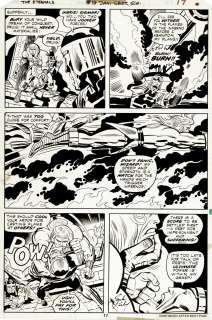 Jack Kirby Mike Royer | Eternals #19 P 17 (Eternals: Ikaris & Sigmar Battle the Evil Druig! Very Last Kirby Eternals Issue!) 1977 | Romitaman