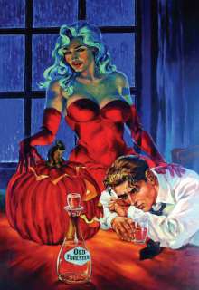 Kas | HALLOWEEN BLUES Huile sur toile SBD 68 x 98 cm | Kahn et Associés